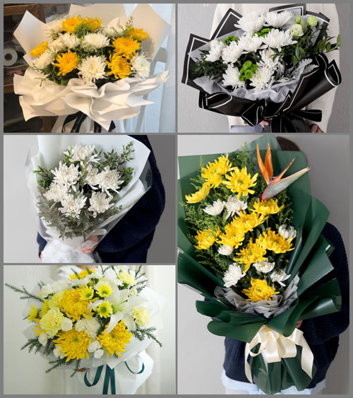 山东青岛平度市店子镇北马湾崖村白事花束代送